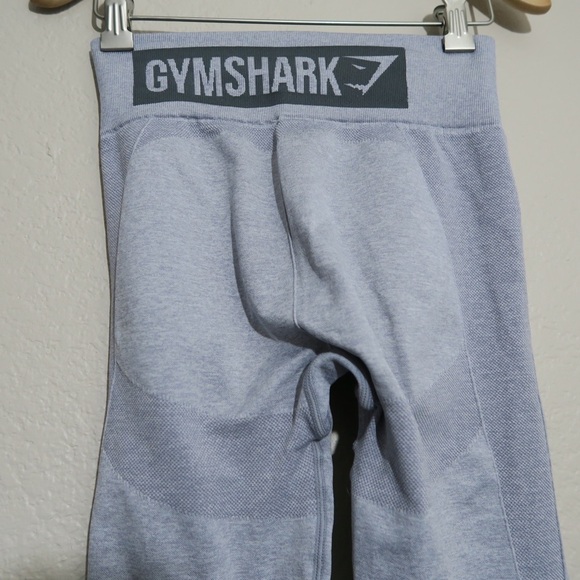 Gymshark Light Gray Compression High Waisted Leggings Full Length Exercise - Picture 4 of 6